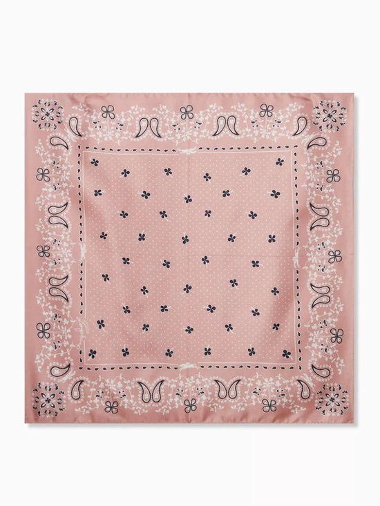 Longchamp Accessories - LONGCHAMP Blush Pink Paisley Square Bandana Scarf
